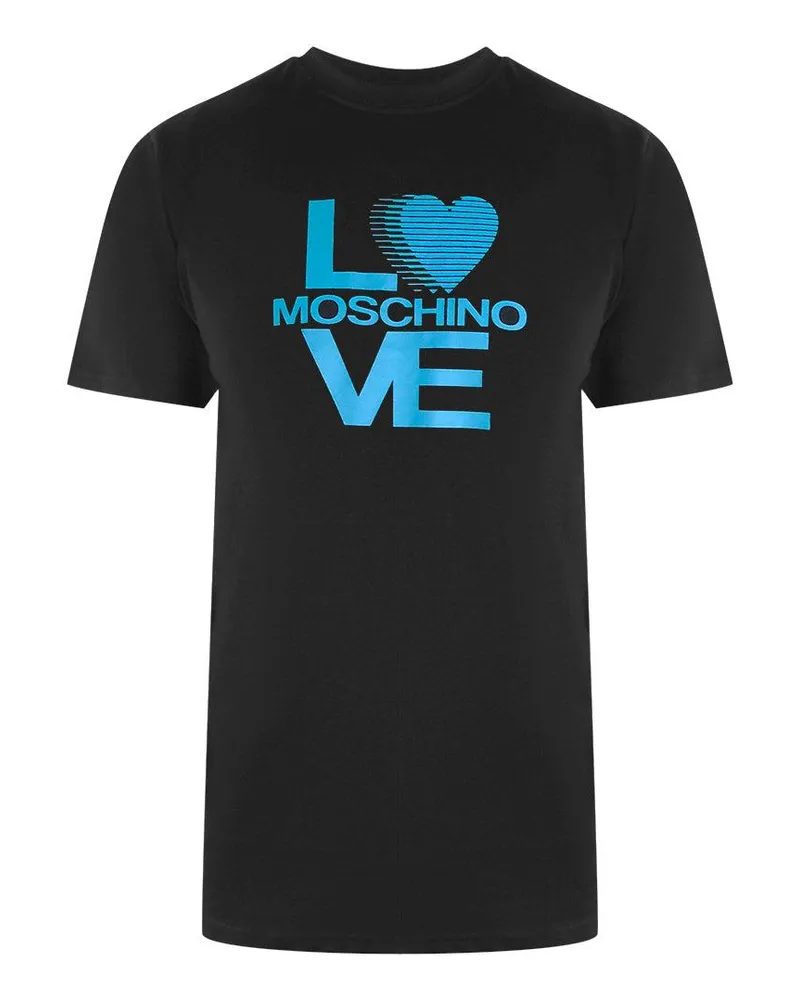 Moschino Love" T-Shirt für Herren, Baumwolle (Schwarz Schwarz