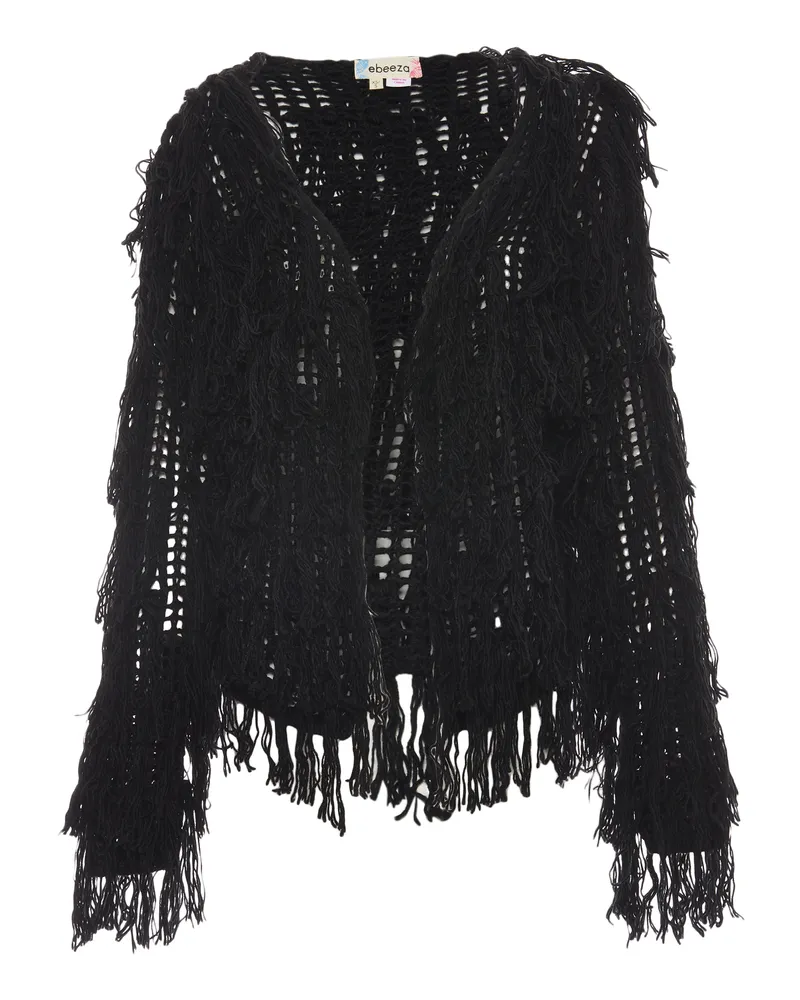 My Mo Strickjacke Frauen schwarz Schwarz