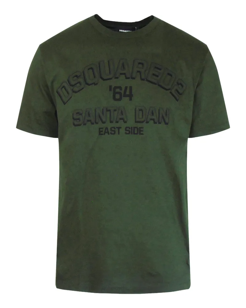 Dsquared2 Santa Dan 64 Dunkelgrünes T-shirt Dunkelgrün