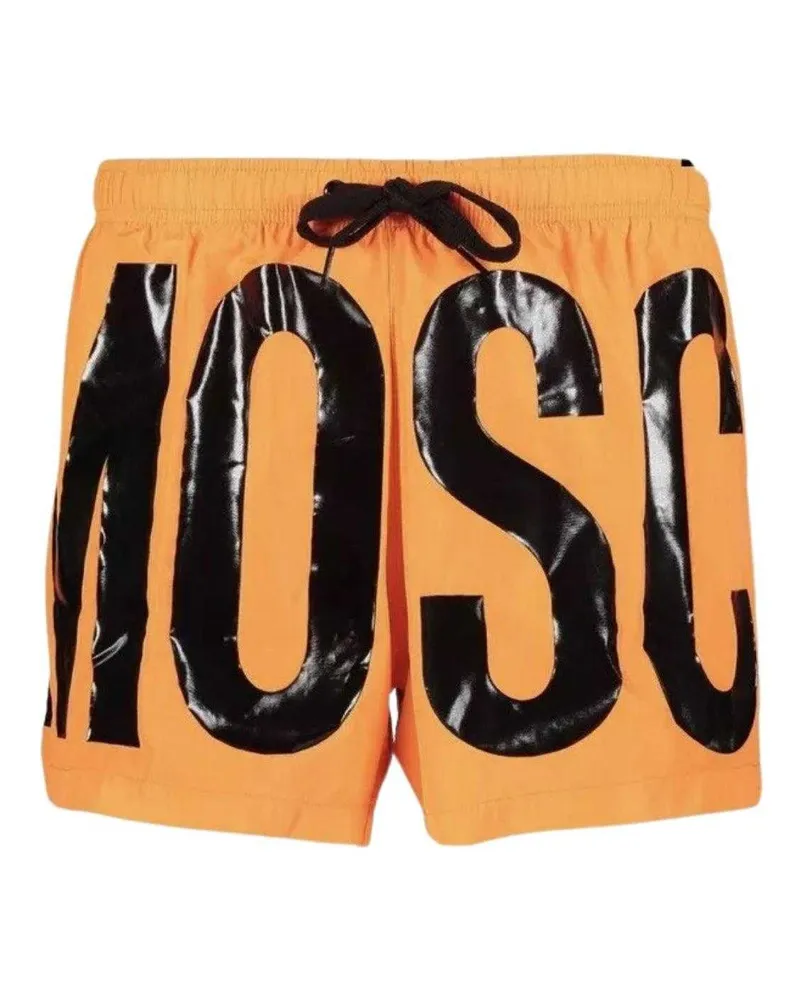 Moschino Badeshorts für Herren, Polyester (Hellorange Orange
