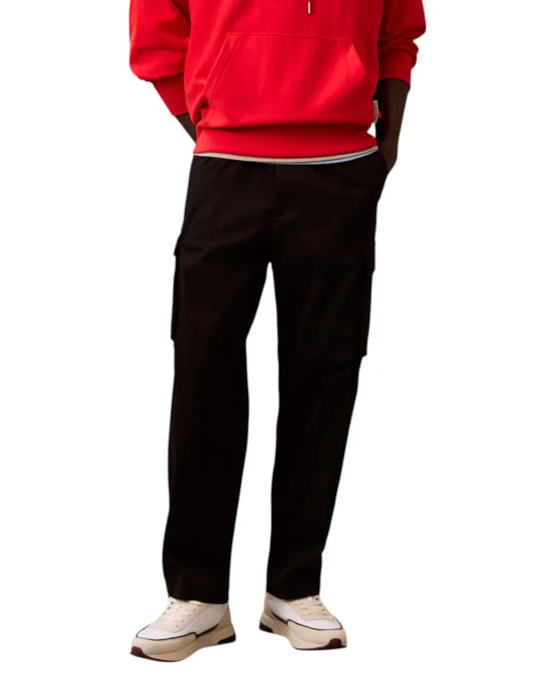 Calvin Klein Relaxed-Fit Cargo-Hose - Schwarz Schwarz