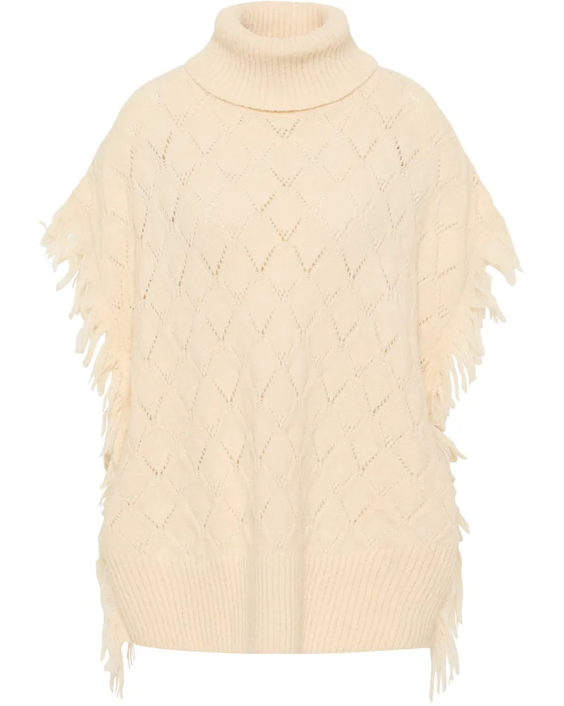 IZIA Poncho en tricot gaya Creme