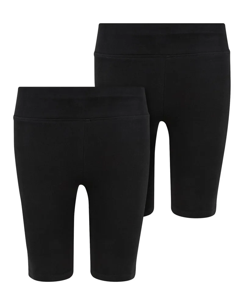Urban Classics Radlershorts 2er-Pack für Mädchen (Schwarz Schwarz