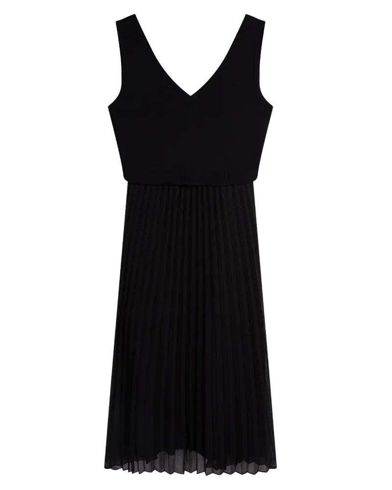 Ted Baker Larnahh 2-in-1 Falten-cami-kleid, Schwarz Schwarz