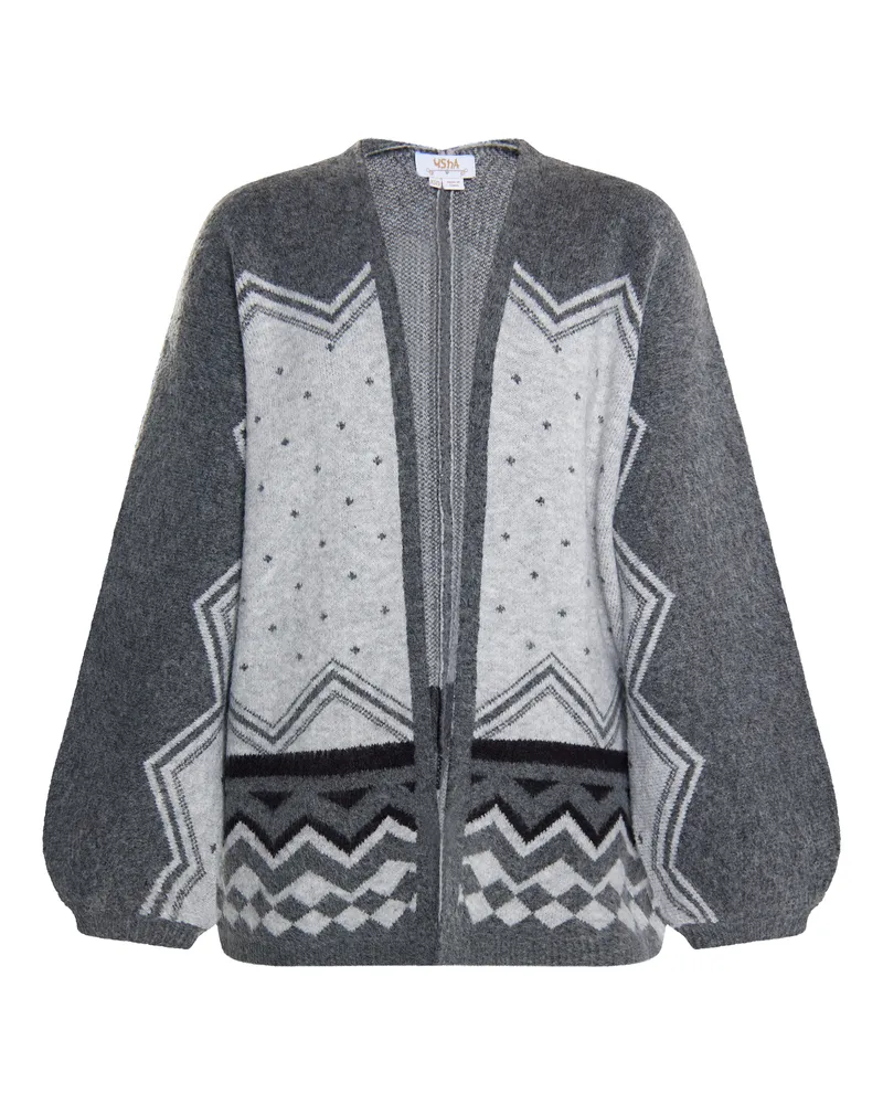 Usha Strickcardigan Damen Grau Mehrfarbig Mehrfarbig
