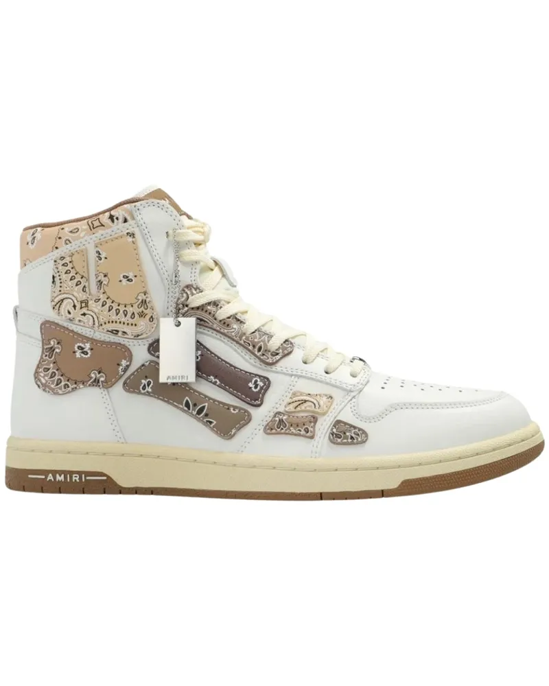 Amiri Bandana-Skel-Top-High-Top-Sneaker in Weiss Weiß