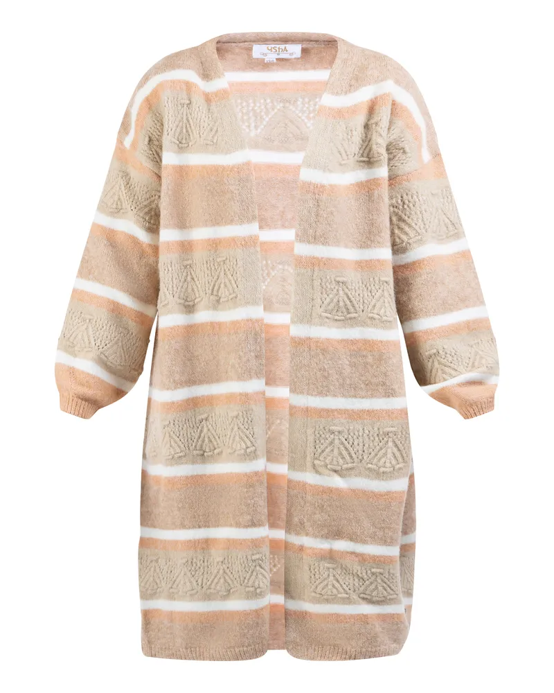 Usha FESTIVAL Tricot Cardigan long carnea Beige