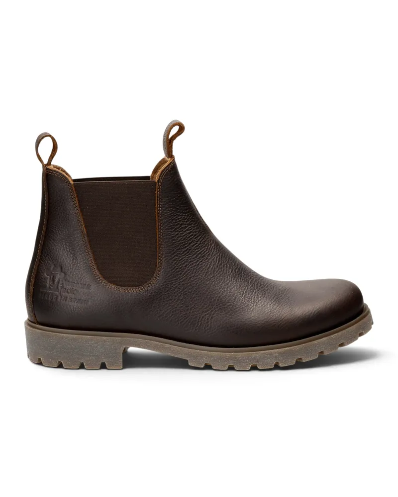 Panama Jack Wasserdichte Chelsea Boots aus kastanienbraunem Leder für Herren - Biar C2 Dunkelbraun
