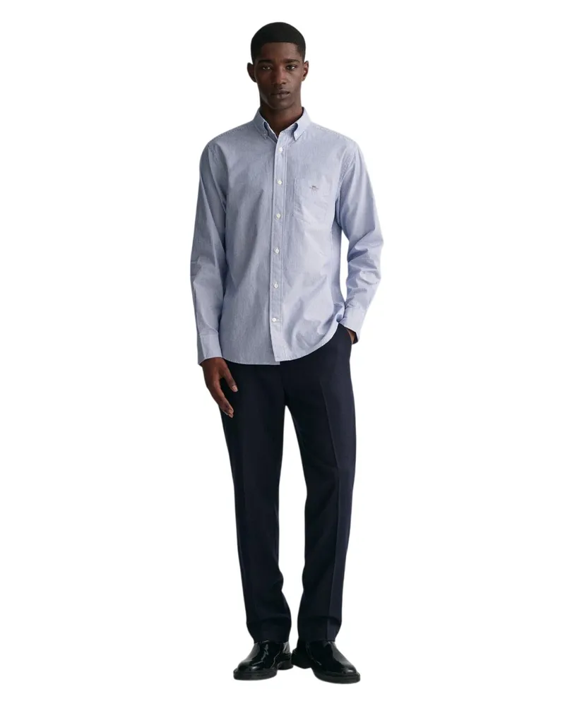 Gant Banker" Hemd für Herren, Popelin (Blau Blau