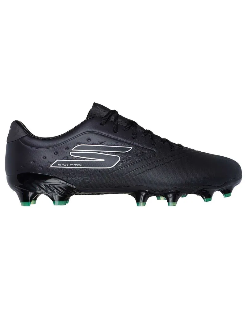 Skechers Fußballschuhe mit festem Boden für Herren/Damen Unisex (Schwarz/Silber Schwarz
