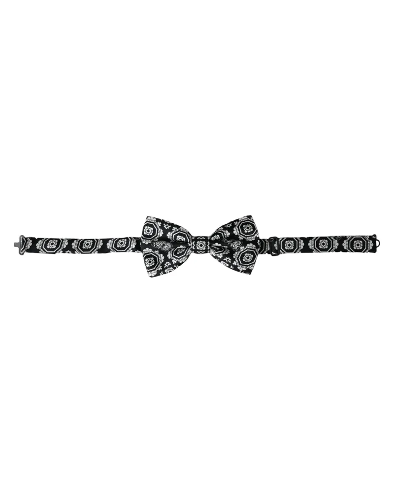 Dolce & Gabbana Geometrisches Muster Fliege Ft3958 Schwarz