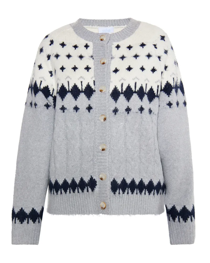 Usha Strickcardigan Damen Grau Mehrfarbig Mehrfarbig