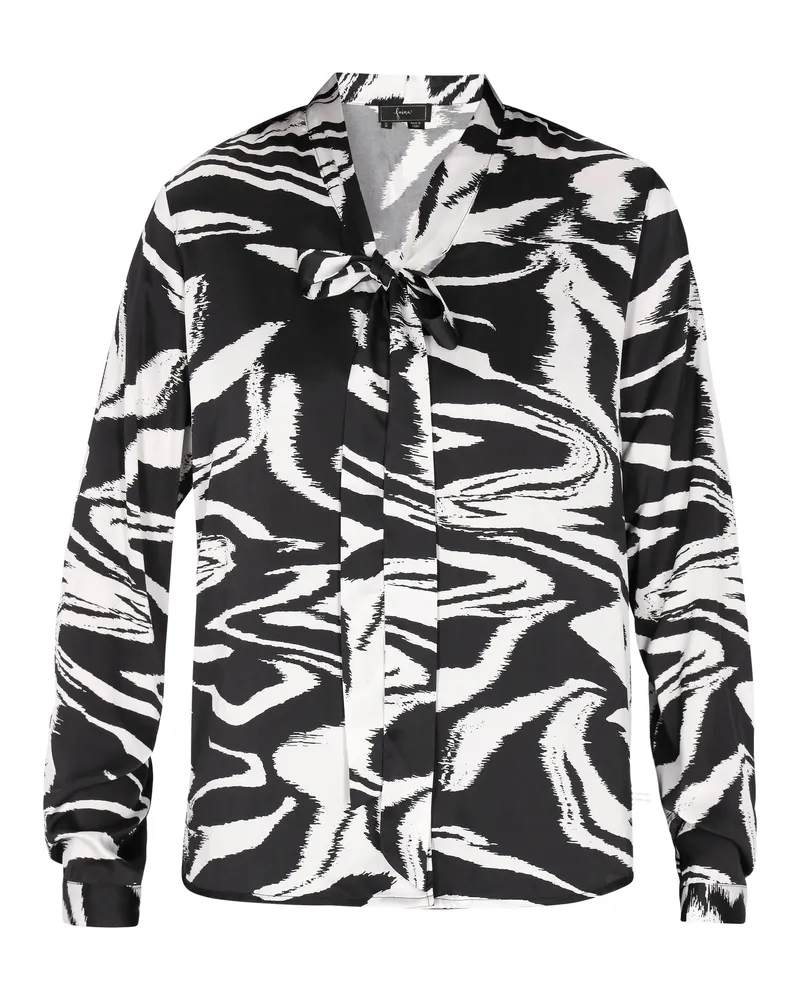 FAINA Bluse Damen schwarz-wollweiß Schwarz