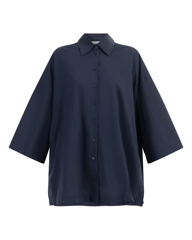 RISA Chemise oversized teylon Marineblau