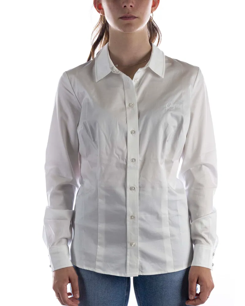 Guess Chemise  Ls Cate Blanche Weiß