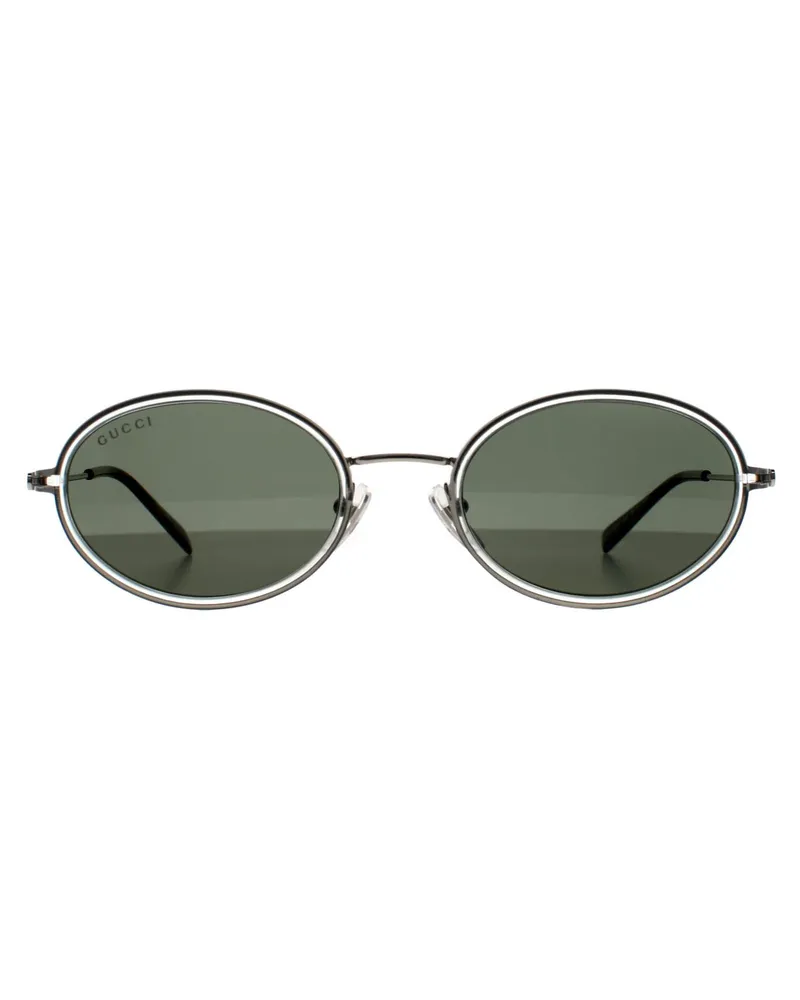 Gucci Oval Womens Silber Grau GG1980S Silber