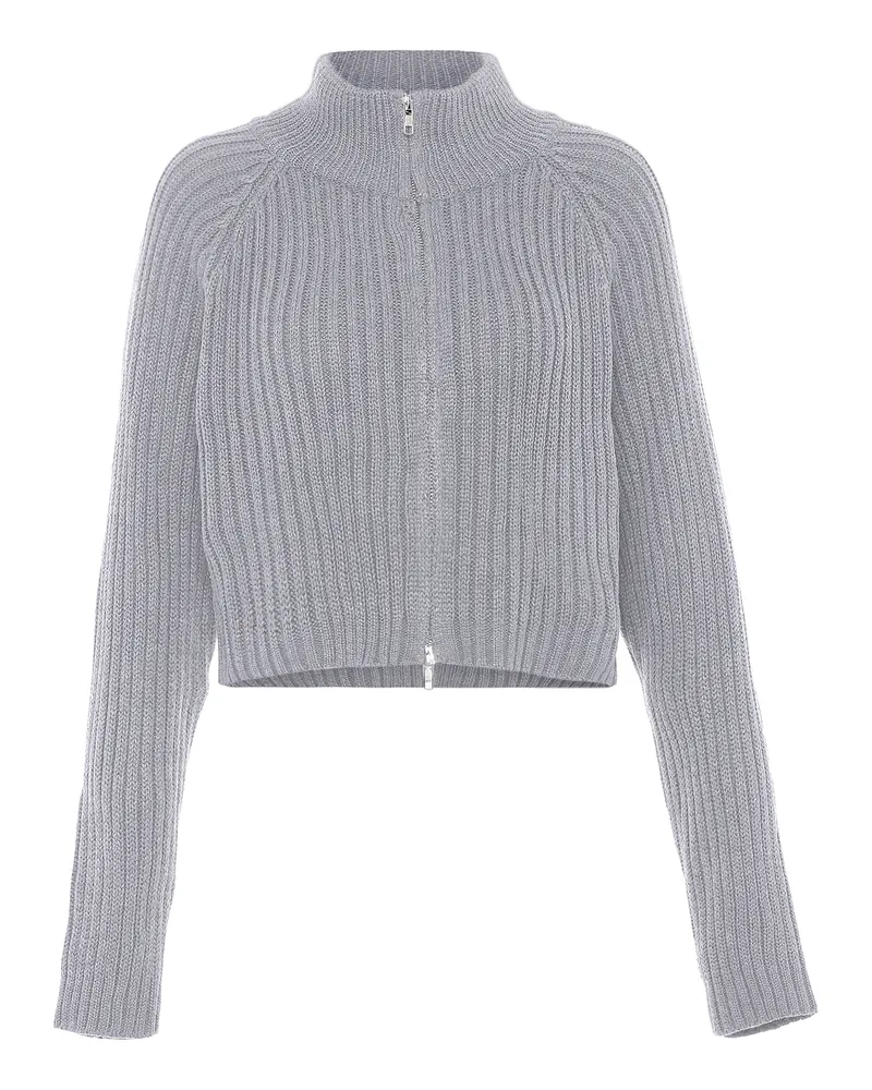 My Mo Strickjacke Damen hellgrau melange Hellgrau