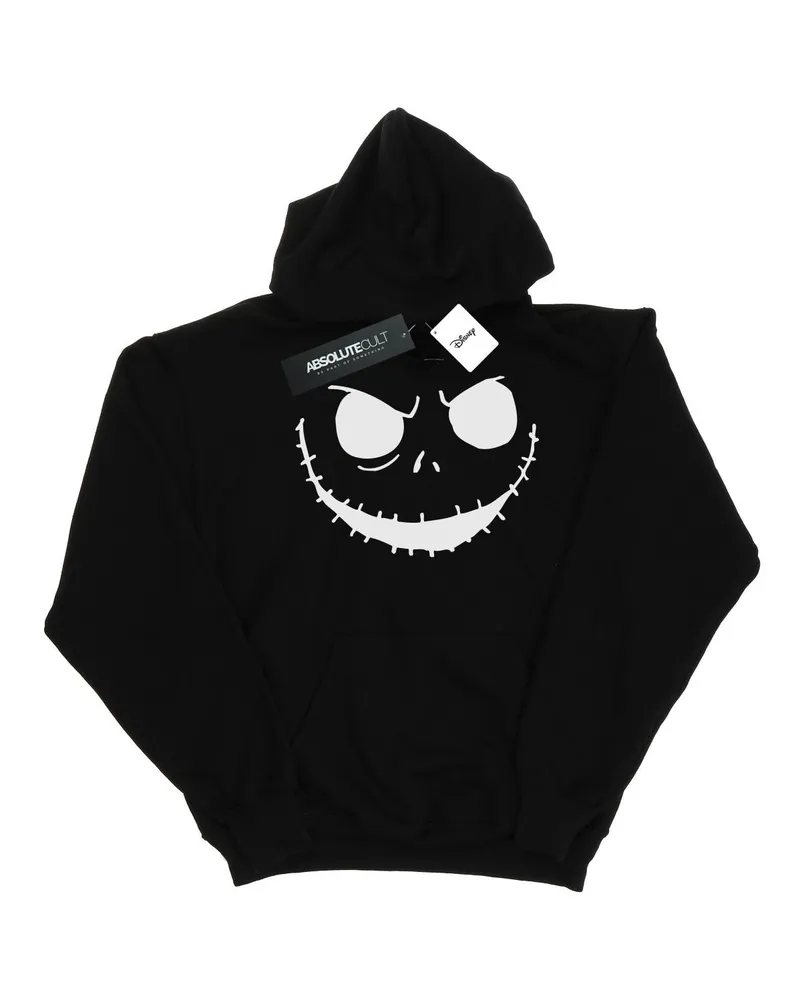 Disney Nightmare Before Christmas Jack Face" Kapuzenpullover für Herren (Schwarz Schwarz