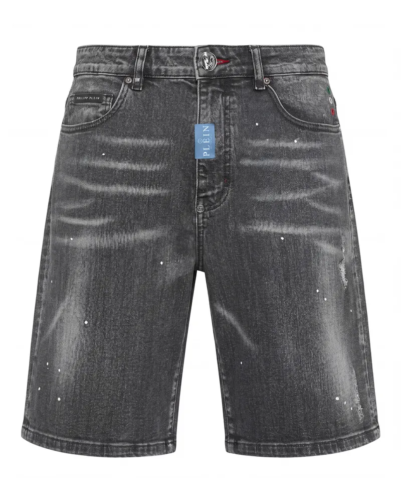 Philipp Plein Jeansshorts Fermentera Basic Grau