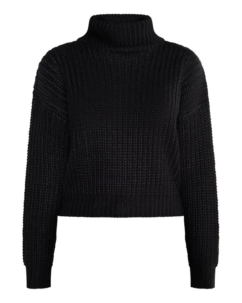 My Mo Strickpullover Damen schwarz Schwarz