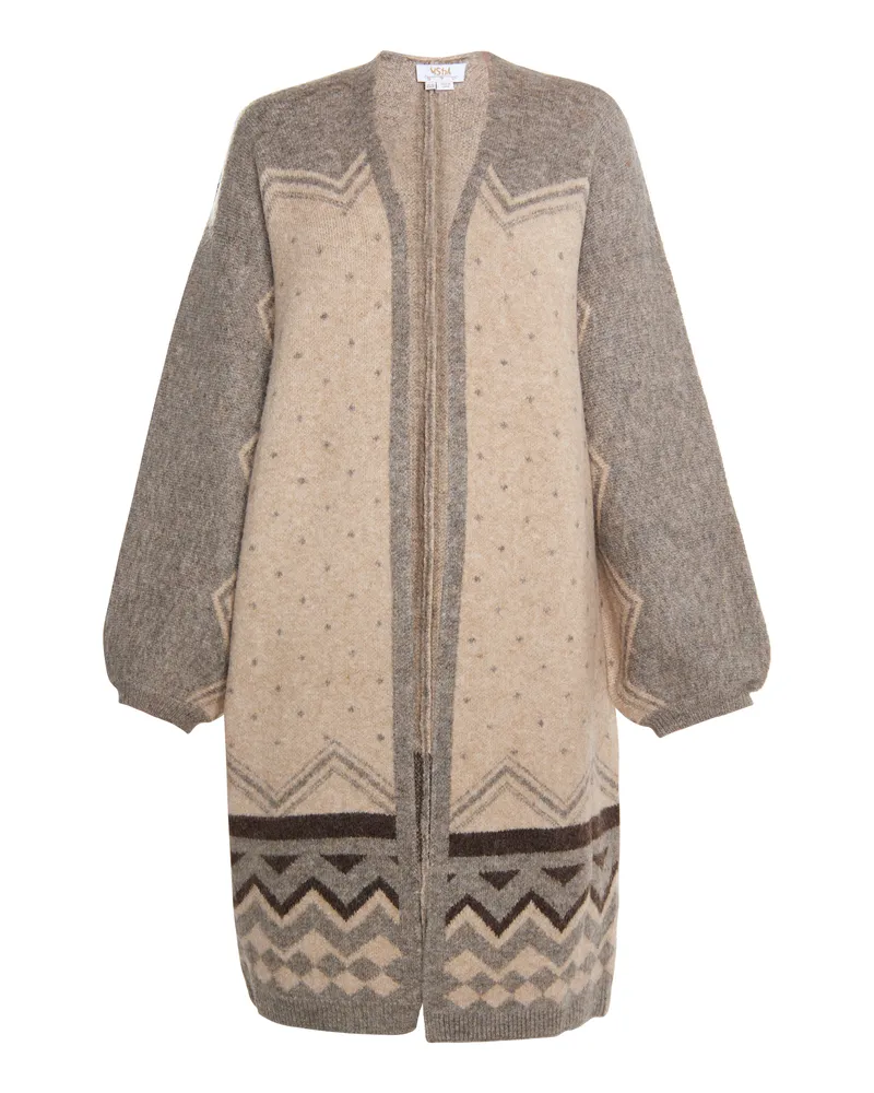 Usha Strickjacke Damen Beige Mehrfarbig Beige