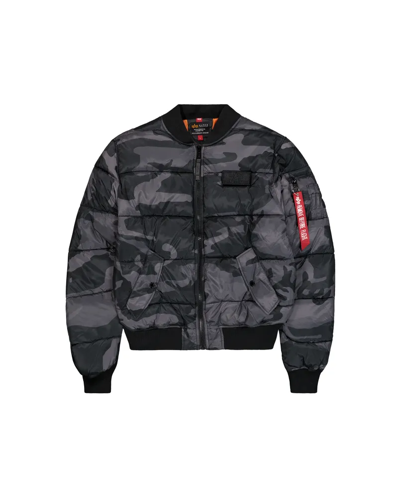 Alpha Industries MA-1 Puffer-Bomberjacke mit Camouflage-Muster - Camouflage Camouflage