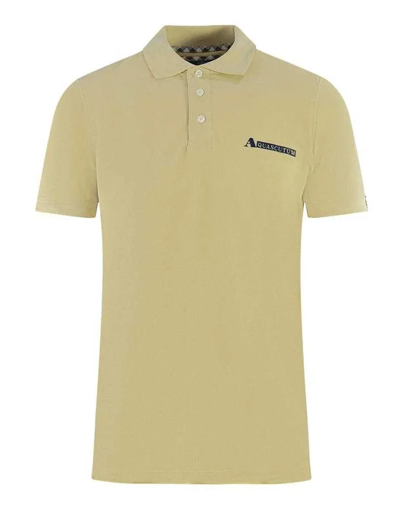 Aquascutum Unisex Erwachsene Boxed Logo Polo-Shirt (Beige Beige
