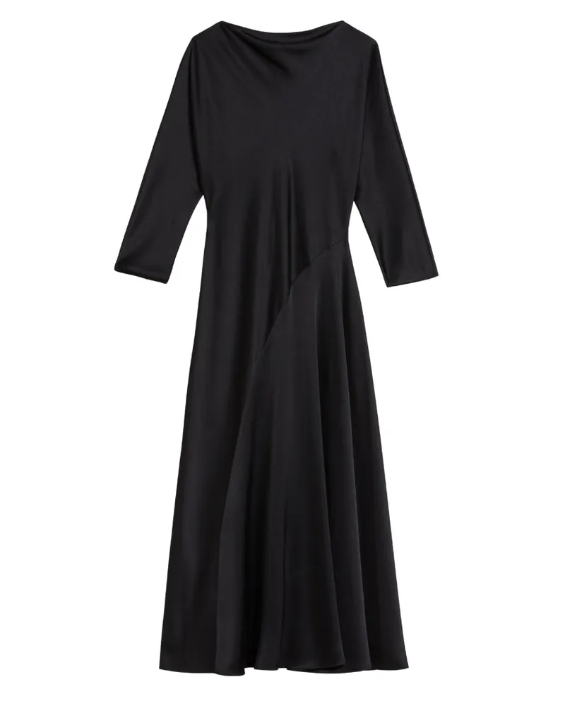 Ted Baker Schwarzes Midikleid Von  Avelli Mit Geschwungenen Ziernähten Schwarz
