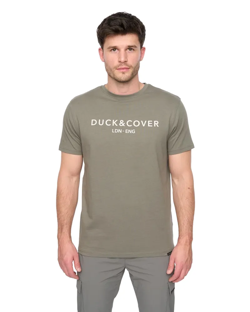 Duck and Cover Chamata" T-Shirt für Herren (Schiefergrün Salbeigrün