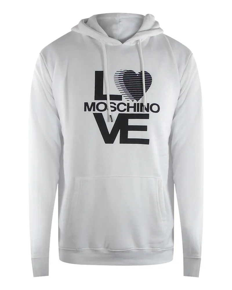 Moschino Bold Love Logo Weißer Hoodie Weiß