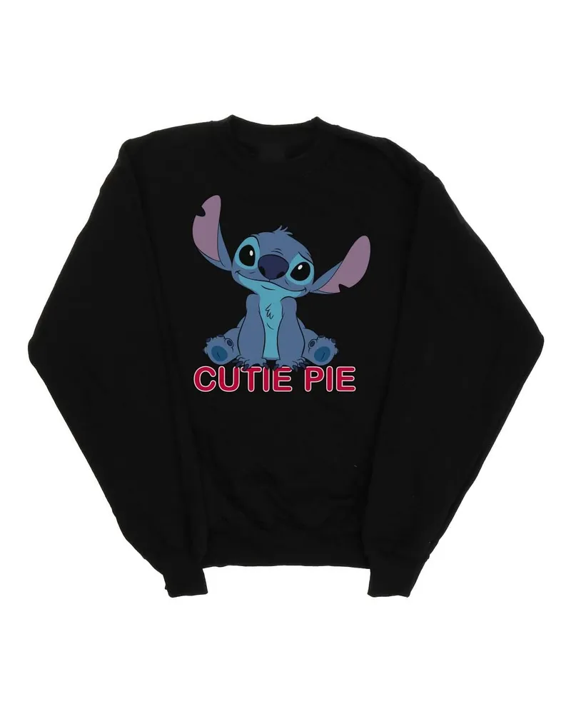 Disney Lilo And Stitch Stitch Cutie Pie" Sweatshirt für Mädchen (Schwarz Schwarz