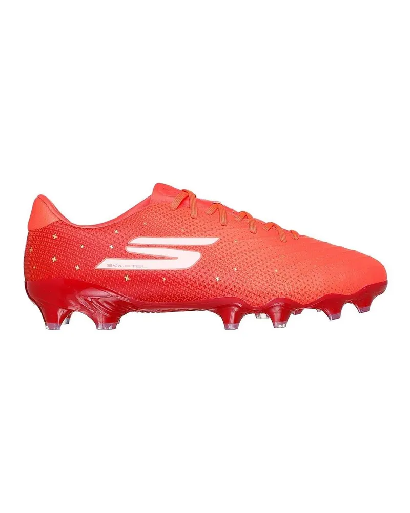 Skechers SKX 1.5" Zerbrochen Fußballschuhe mit festem Boden für Herren/Damen Unisex (Koralle Korallenrot