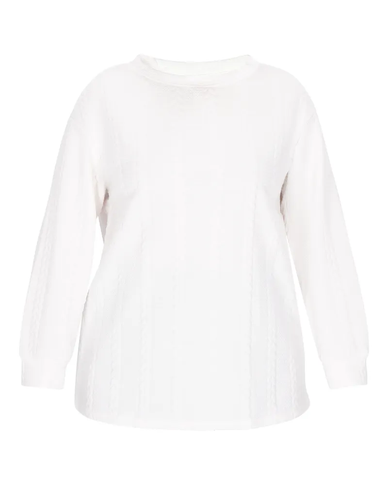 Usha Sweatshirt in großen Größen Frauen Weiß Weiß