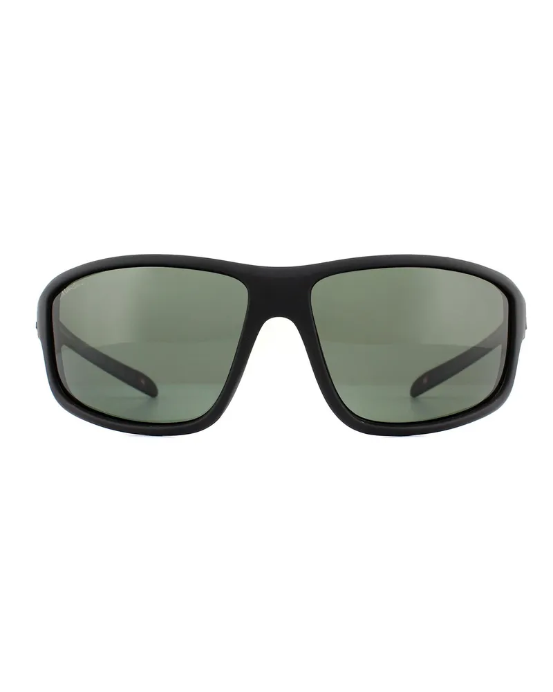 Montana Sonnenbrille SP313A Schwarzer Gummi Grün G15 Polarisiert Schwarz