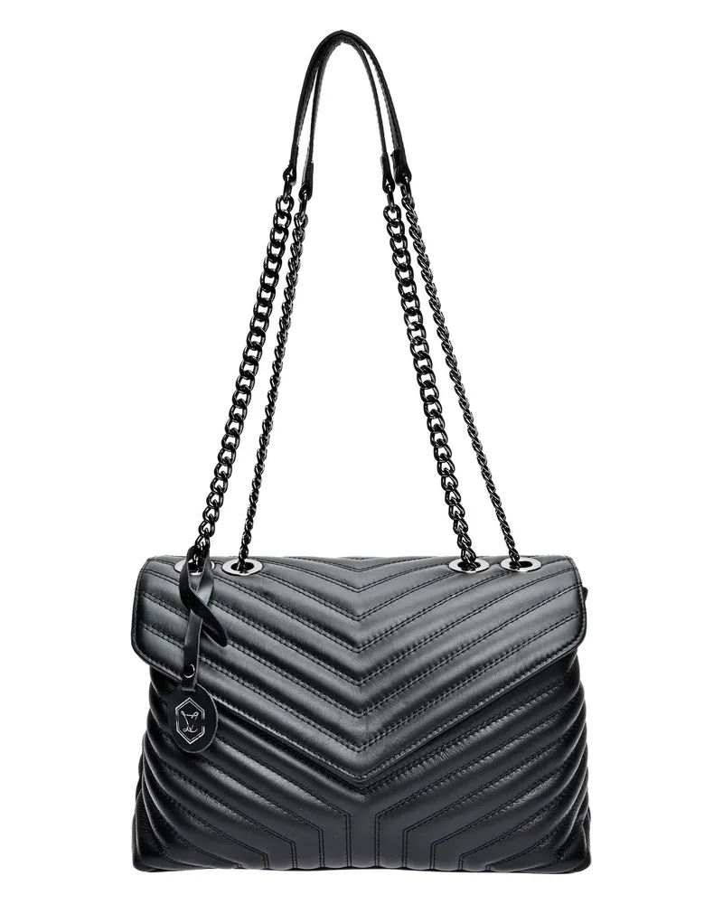 Luisa Vannini SCHWARZ Rindsledertasche Schwarz