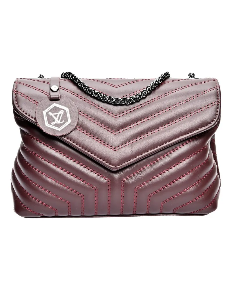 Luisa Vannini Weinfarbe Rindsledertasche Weinrot