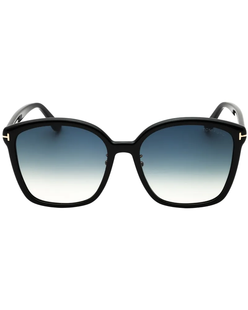 Tom Ford Smoke Gradient Lens Shiny Black Sonnenbrille Schwarz