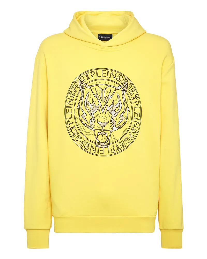 Philipp Plein Hooded sweatshirt Tiger - Gelb/Schwarz Gelb