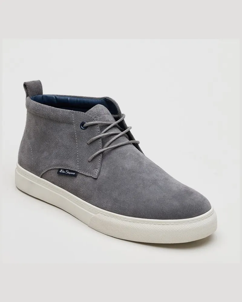 Ben Sherman Parkway Wildleder Herren Stiefel in Grau Grau