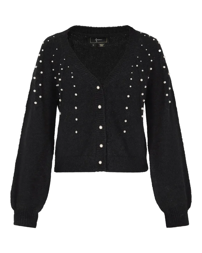 FAINA Strickjacke Damen schwarz Schwarz