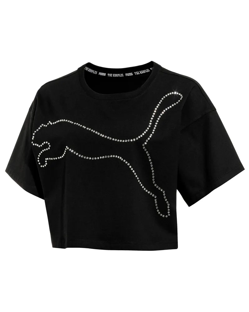 Puma xthe Kooples Womens T-Shirt Grafiklogo Kumpelte T-Shirt 578390 01 Schwarz
