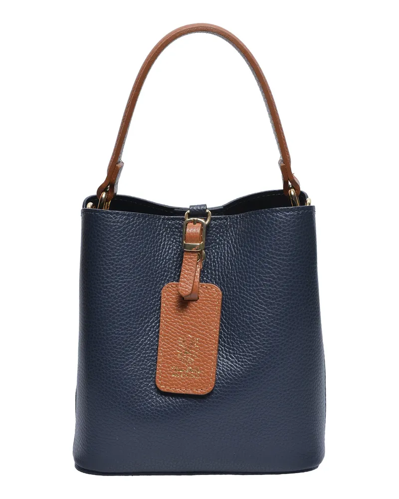 Isabella Rhea Zweifarbig Rindsledertasche Dunkelblau