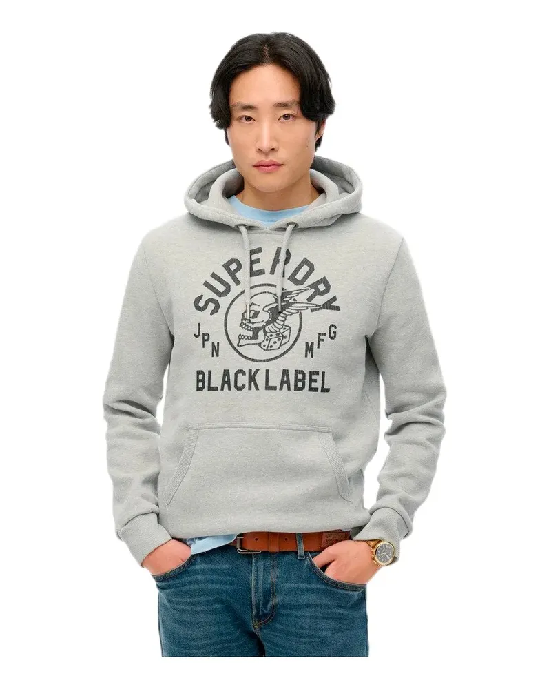Superdry. Herren-Sweatshirt mit Label-Logo Grau