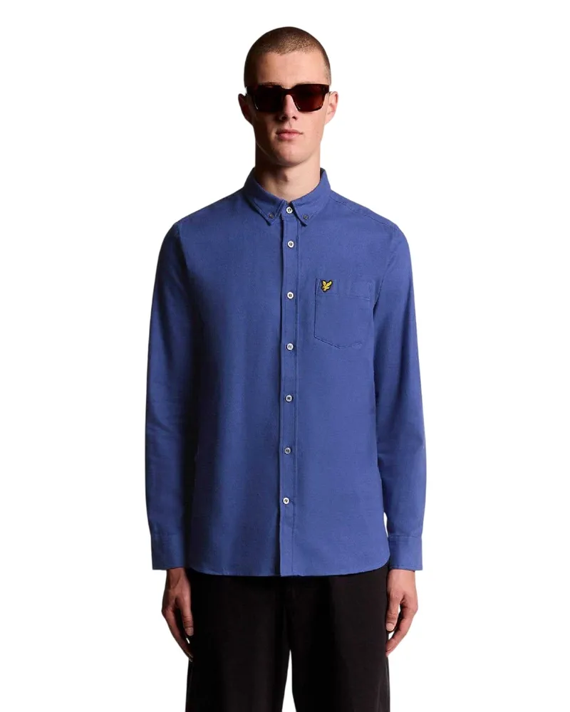 Lyle & Scott Hemd für Herren, Flanell (Blau Blau