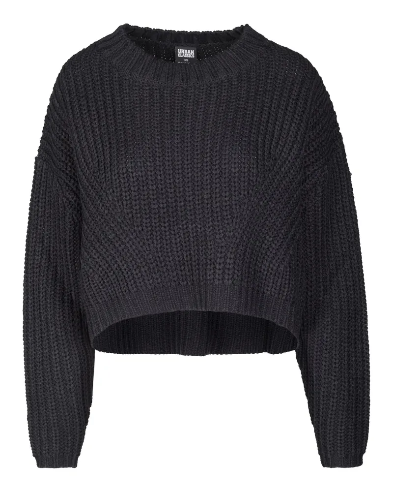 Urban Classics Sweatshirt für Damen weite Ärmeln (Schwarz Schwarz