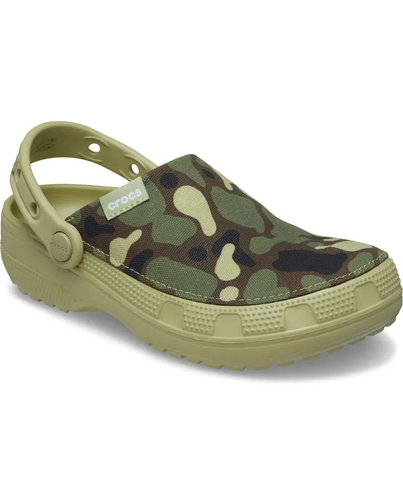 Crocs Classic Crafted Camo Textilmischung Herren-Tac Green Clogs Grün