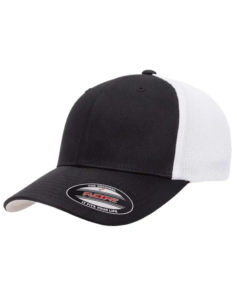 Flexfit Trucker Cap Netzmaterial (Schwarz Schwarz