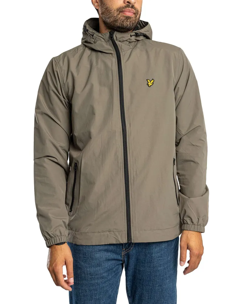 Lyle & Scott Kapuzenjacke Mit Kontrastfarbenem Reißverschluss, Grau Grau