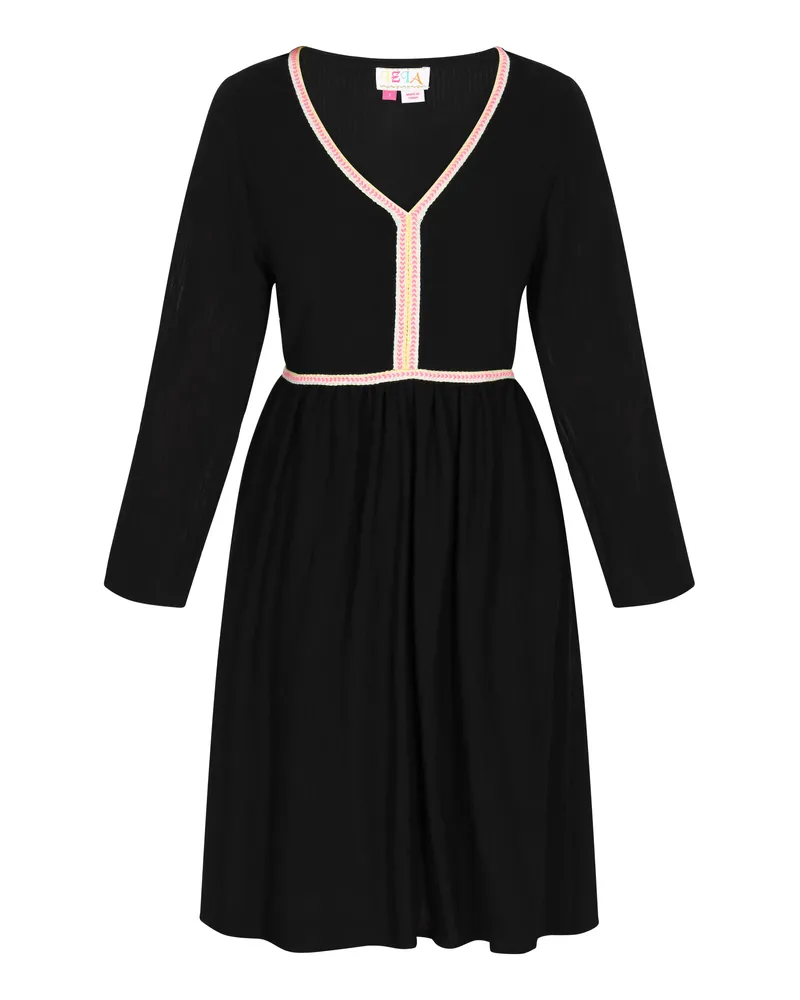 IZIA Kleid Frauen Schwarz Schwarz