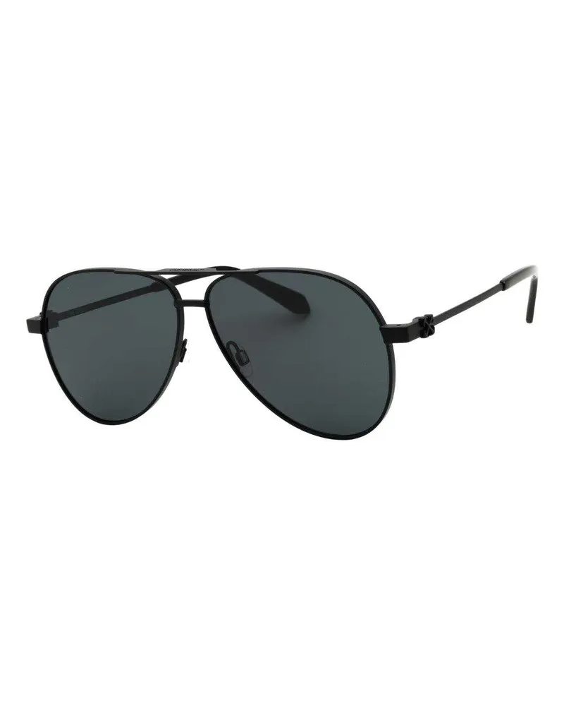 OFF-WHITE Off White - "Ruston L" Verspiegelt-Sonnenbrille für Herren/Damen Unisex, Metall (Schwarz Schwarz